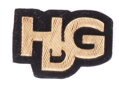 China Brown HDG Shape Embroidered Letter Patches , Embroidered Alphabet Patches for sale