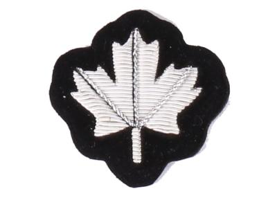 China Bullion Wire Leaf  Iron On Embroidered Flower Patches Personalised Embroidered Badges for sale