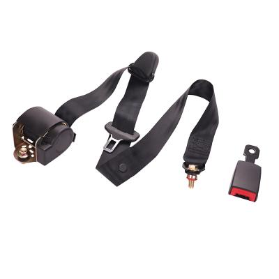 China Hot Selling Universal Retractable Webbing 3 Point Two Point Car Safety Material Retractable Auto Seat Belt for sale