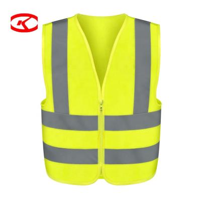 China Water Proof Wholesale HS Code High Visibility Construction With Logo Printing Yellow Motorcycle Reflective Safety Vest Class 2 for sale