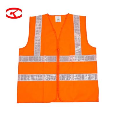 China High Visibility Logo High Visibility Mesh Gold Polyester Custom Airport Volunteer Safety Vest Reflective Working Security Guard for sale