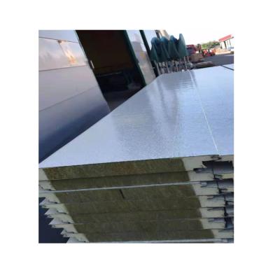 China Lightweight Metal Cut Insulation Rock Wool Sandwich Panel Rock Wool Insulation Sandwich Panel for sale