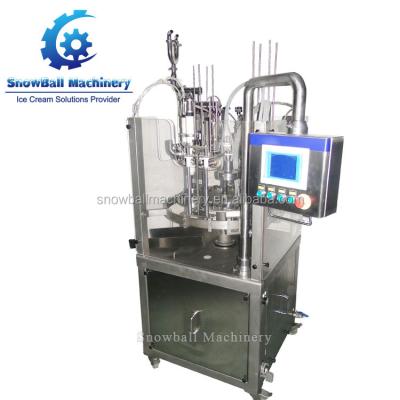 China Snack Factory Industrial Ice Cream Packing Machine Small Rotary Ice Cream Filling Machine for sale