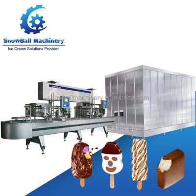 China Industrial Automatic Ice Cream Processing Line Chocolate Popsicle Bars Ice Cream Extrusion Machine for sale