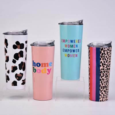 China 2022 PORTABLE Stainless Steel Bottle Cup Car Travel Drinkware Vacuum Tumblers Insulated Custom 3D Printing Tumbler With Lid And Straw for sale