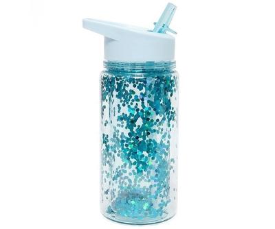 China Viable High Demand Stunning Glitter Bottles BPA Free Double Wall Kids Drinking Water Bottle With Glitter Insert Custom Logo for sale