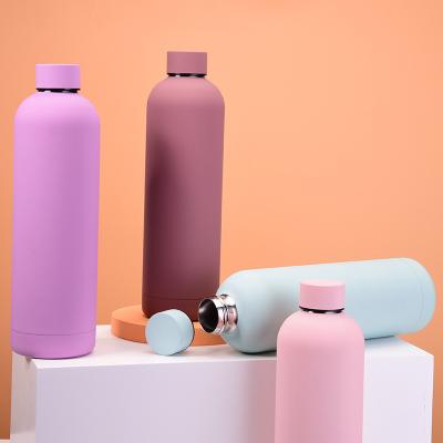 China Round 1 Liter Viable Rubber Paint Bottle Keep Hot And Cold Large Capacity Vacuum Insulated Stainless Steel Sports Water Bottle Bulk for sale