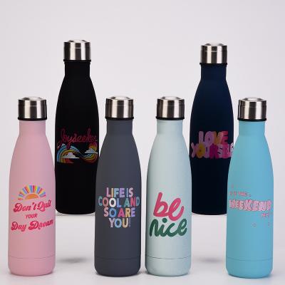 China PORTABLE Funny Design Bottle Double Wall 500ML Thermo Vacuum Flasks Insulated Stainless Steel Bottle With Personal Matte Coated Screw Lid for sale