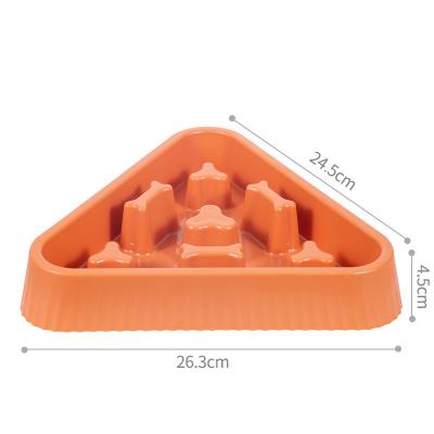 China Sustainable Slow Eat Plastic Pet Driver Dog Bowl Dog Slow Bowl Eat Cheese Shape for sale