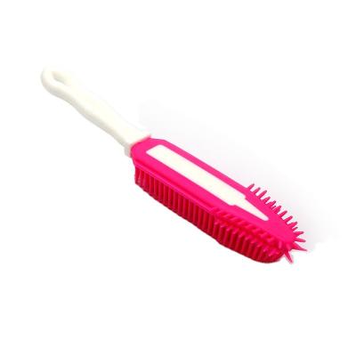 China Stocked Silicone Bath Brush Pet Dog Cat Bath Brush Comb Cat Brush for sale