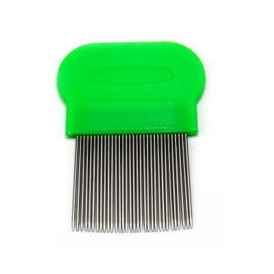 China High Quality Viable Fine Needle Metal Stainless Steel Dog Flea Long Tooth Comb Metal Comb for sale