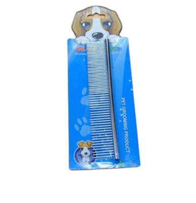 China Bestselling Stocked on Amazon Stainless Steel Guasha Comb Metal Pet Comb Pet Safe Dematting Comb for sale