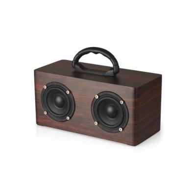 China Hi fi wireless bluetooths wireless wooden speaker   2500mAh  85Hz-20KHz for sale