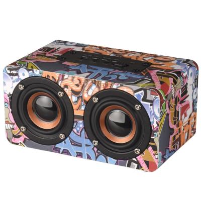 China Best Selling Amazon Wireless Colorful Customized Portable Mini Wooden Wireless Bluetooths Custom Speaker for sale