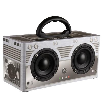 China Portable Wooden Speaker Bass Wireless Bluetooths New Technology Wireless Professional Custom Vintage Woofer Boombox Under for sale