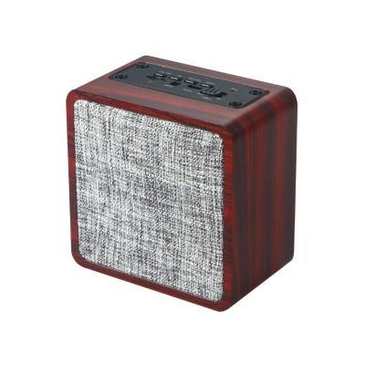 China BEST Selling Wireless Portable Wood Cloth Mini Wireless Small Bluetooths Speaker Sound Box With TF Card for sale