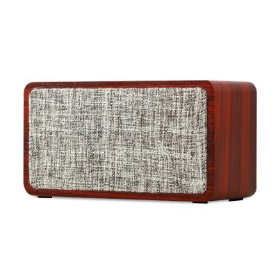 China Competitive Price Wireless Portable Radio Bluetooths Mini 6 Inch Fabric Wooden Speaker for sale