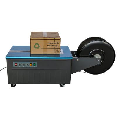 China Factory Directly Semiautomatic Kraft Paper Band Belt Strapping Machine For Carton Box for sale