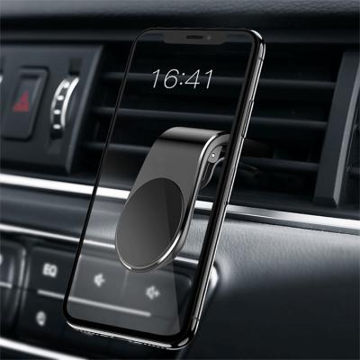 China Hot Selling Waterproof Logo Air Vent Mount Custom L Shape Strong Magnetic Car Cell Phone Holder for sale