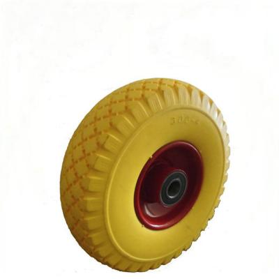 China Hotels Use Wheelbarrow Wheel 3.00-4 PU Shape Wheel For Wholesale for sale