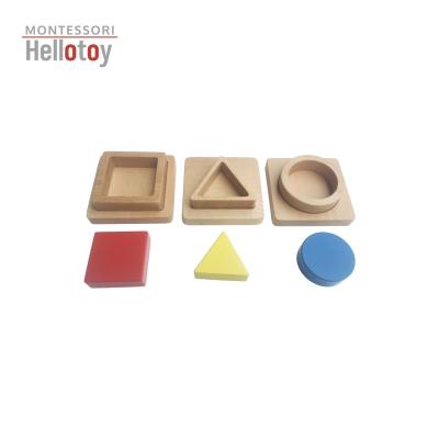 China Montessori Infant Toy Three Puzzles: circle-square-triangle AT0648 for sale