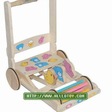 China DIY pine wood baby walker for sale