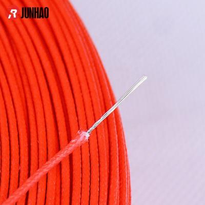 China 26 A.W.G. Electrical Wire Fiberglass Silicone Rubber Internal Wiring Single Core Braided Cable for sale