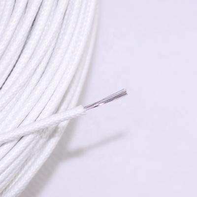 China Household Wiring Jacket Wholesale Fiberglass Braided 0.75mm2 Silicone 2.5mm Rubber Coated Insulated Electrical Cable White for sale