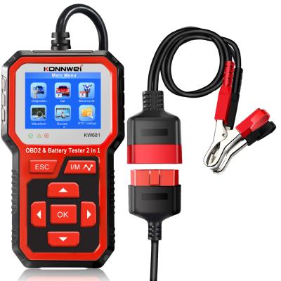 China Professional Diagnose Tool KW681 Scan Tool OBD2 Car Auto Diagnostic Tools Universal Engine Fault Scanner Engine Fault Code Reader for sale