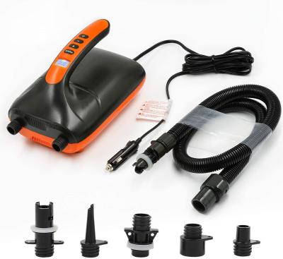 China 12V Unisex Hardwired Electric Compressor Electric Sip Pump Inflator Paddle Board Double Action Compressor for sale