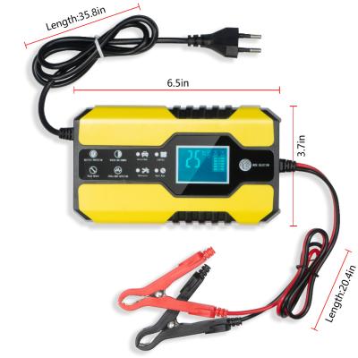 China Plastic Internal Battery Charger Car ABS State 12v 24v Lead Acid Battery Smart Auto Repair Tool for sale