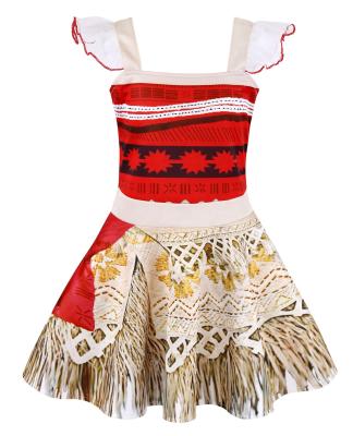 China Wholesale Polyester/Cotton New Moana Costume For Girls Kids Halloween Carnival Cosplay Dress Up Kids Princess Dress for sale