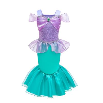 China The Little Mermaid Costume Off The Shoulder Dress Girl Fashionable Princess Fancy Dress Up Little Mermaid Costumes Off The Shoulder Dress Girl for sale