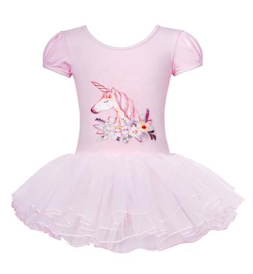 China Dresses wholesale new pink tutu short sleeve lace dance costume children's costume for costume girls for Amazon for sale