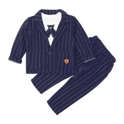 China Formal Boy's Gentleman's Three-Piece Suit Fashion Children's Tops and Coat and Pants Kids Clothing Sets for sale