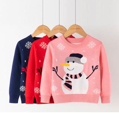 China Christmas Kids Apparel Breathable Fashion Knit Christmas Shirt Pullover Snowman Sweater Fleece Unisex Child Sweatshirt for sale