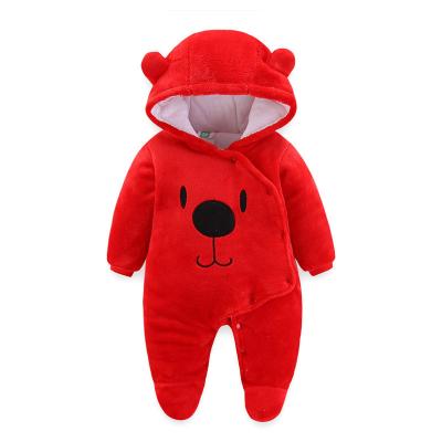 China Wholesale 100% Polyester Kids Clothing Baby Overalls Zipper Winter Thicken Cotton Warm Toddlers Fleece Unisex Hooded for sale