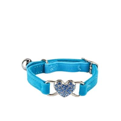 China New Arrival Personalized Fashion Heart Pet Collar With Adjustable Seatbelt And Bell Dog Collar for sale