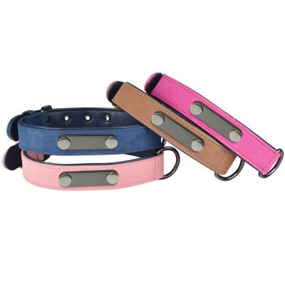 China 2022 Luxury Padded Breathable Material Stocked Pet Collar Adjustable Pet Collars Leashes Collars For Dogs for sale