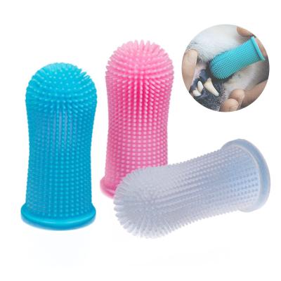 China Viable Finger Toothbrush Soft Pet Grooming Products Silicone Dog Toothbrush Dogs Clean Cats Teeth Tools Dog Stabilized Feeds for sale