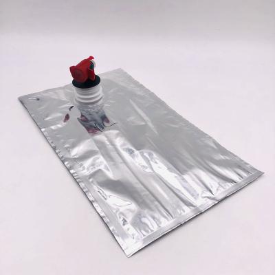 China Aseptic factory custom bib bag with valve for liquids, packing for drinks, water, juice, red wine, 5L, 3L, 1L, 10L for sale