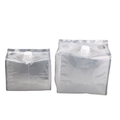 China Disposable Customized Plastic Drinks Pouch Spout Coffee Wine Packaging Bib Bags for sale