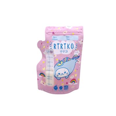 China Disposable BPA Free Custom Logo 30 Counts 250ml Leak Proof Zipper Seal Breast Milk Breastmilk Storage Bag for sale