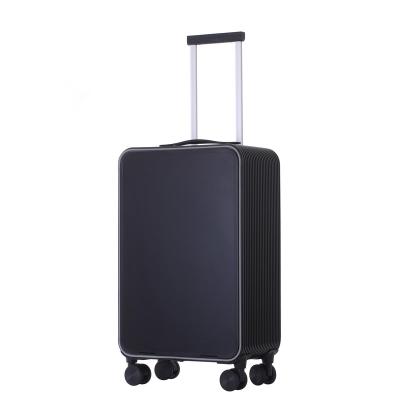 China Custom Logo Front Open Full Aluminum Hard Nylon Travel Case Luggage Baggage Suitcase for sale