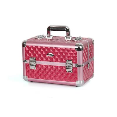 China Durable Newly Designed Large Capacity Portable Aluminum Multifunctional Cosmetic Case for sale