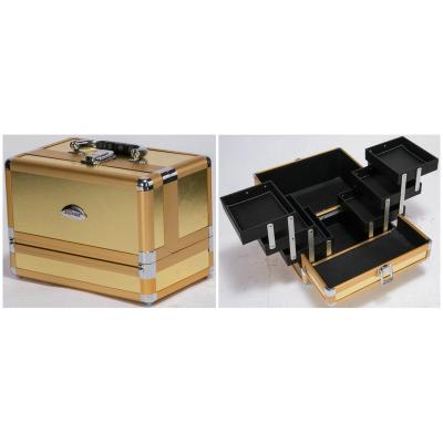 China Wholesale Low MOQ Aluminum Mini Makeup Train Case Price Promotion for sale