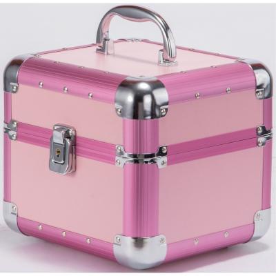 China PVC Hot Pink SORISE Brand Aluminum Stock Makeup Case Small Size for sale