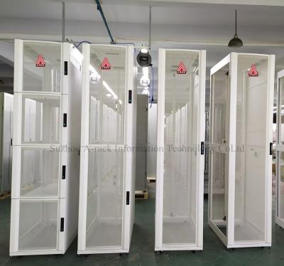 China Modular Design With Colo Server Rack 2Bay 4Bay Cabinet 24-54U Cabinet 24-54U Welded White 1200mm Deep 600mm Wide Black Colo Style Cabinet Customized for sale