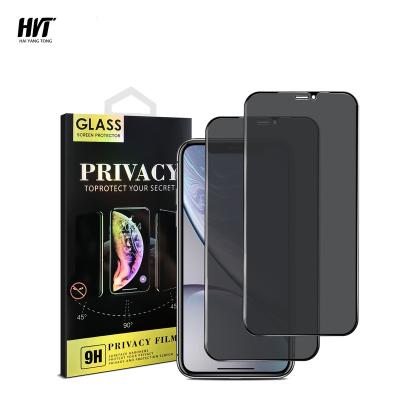 China Ultrathin For Iphone 13 Pro Max Full Glue 2.5d Full Cover Spy Privacy Tempered Glass Screen Protector Anti For Iphone 12 mini 12 pro max for sale