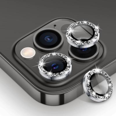 China Diamond Camera Lens Protector For 2022 explosion-proof Iphone 11 12 13 pro Max Metal Camera Glass Film for Iphone 13 Mini Camera Protection Case for sale